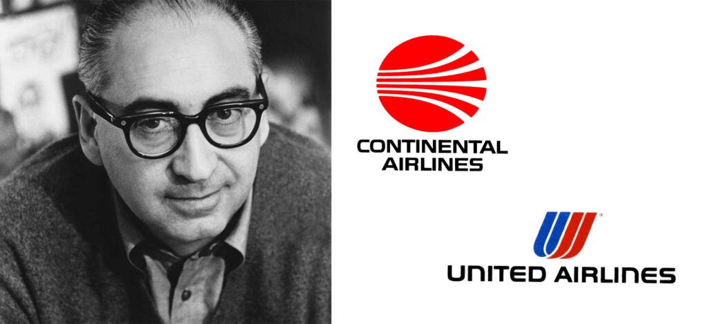 Saul Bass - Continental Airlines & United Airlines Logos